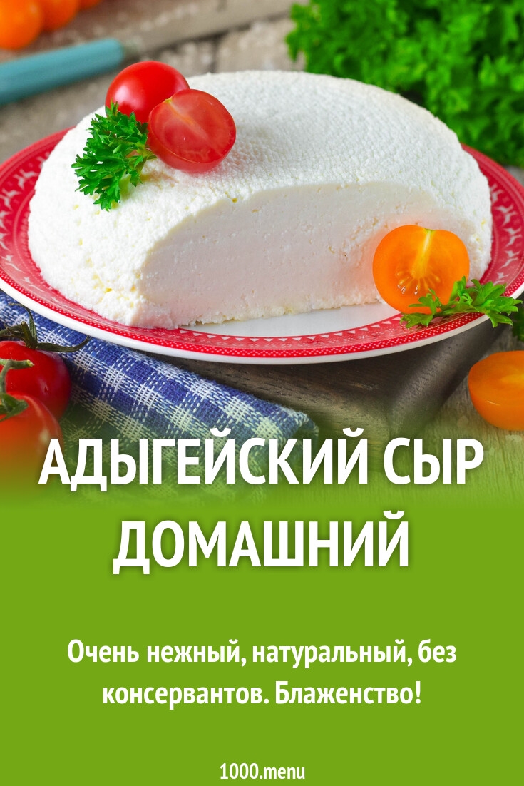 Сыр адыгейский в домашних условиях рецепт из молока и сыворотки